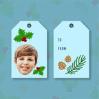 HAPPY HOLLY-DAYS GIFT TAGS
