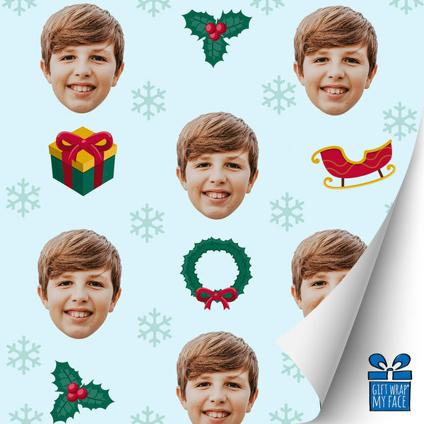 merry mistletoe wrapping paper