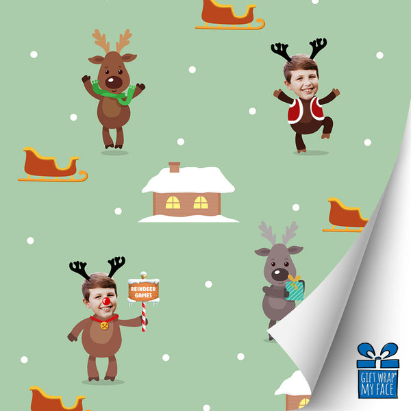 reindeer games wrapping paper