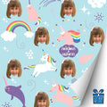 Rainbows And Unicorns Gift Wrap