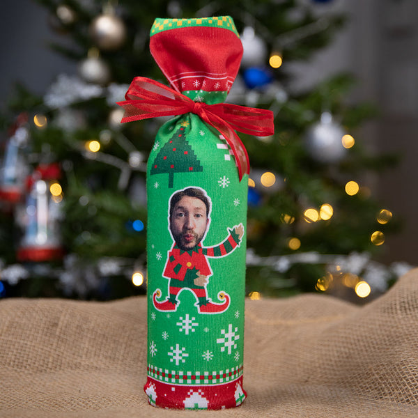 elfie selfie wine socks