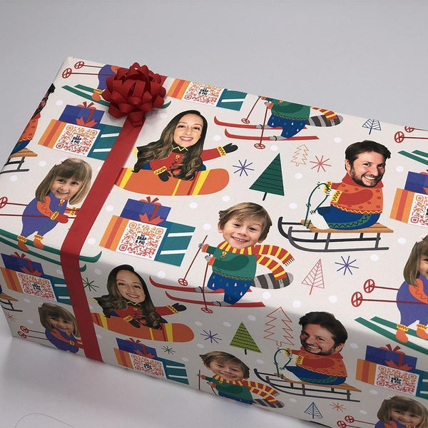 holiday family custom video gift wrap™