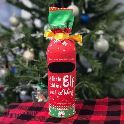 Little Miss Elfie Selfie Wine Socks