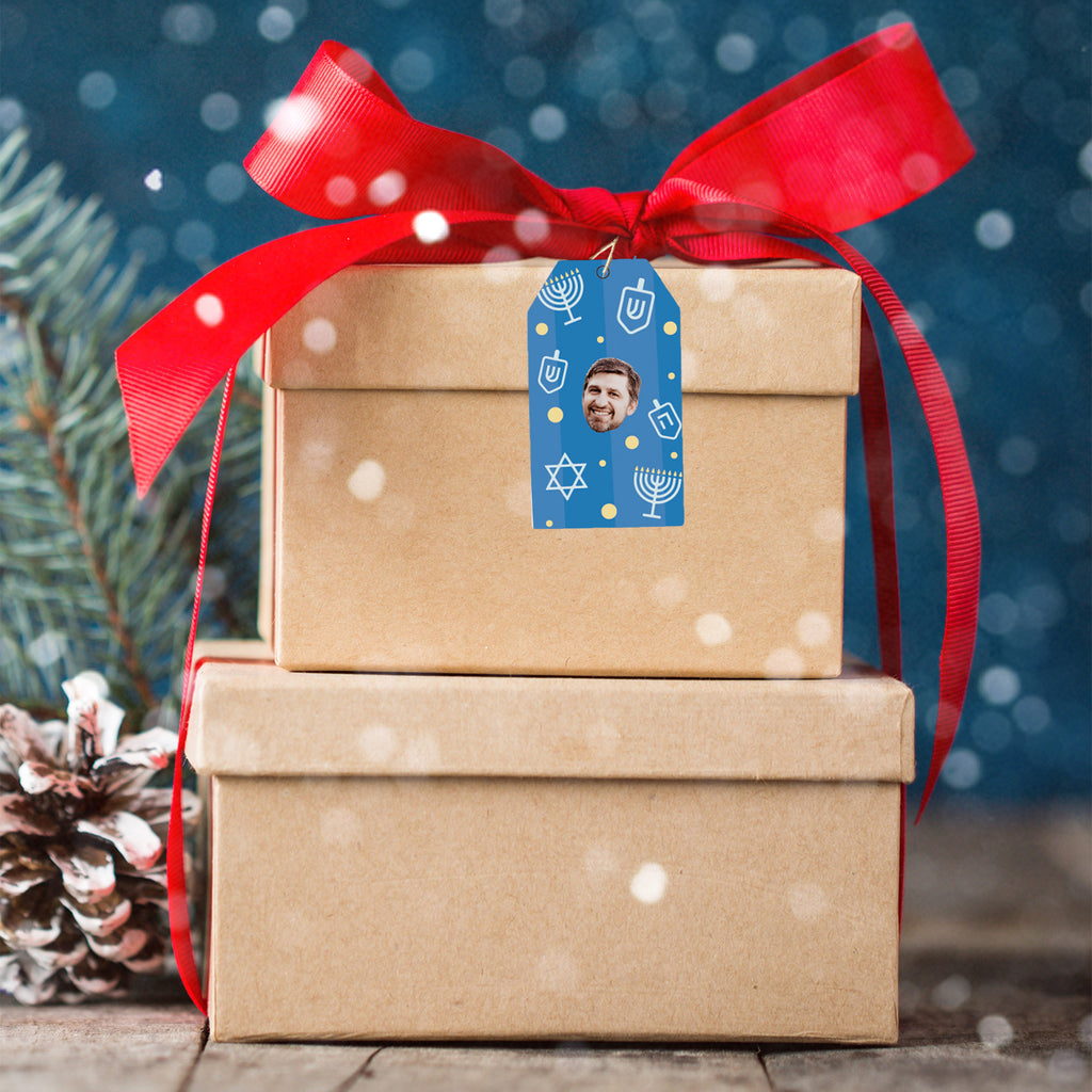 Blue Hanukkah Gift Tags