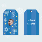 Blue Hanukkah Gift Tags