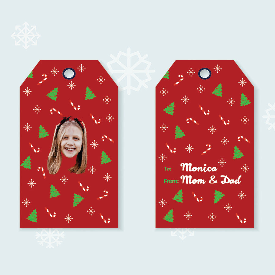 Candy Cane Christmas Gift Tags