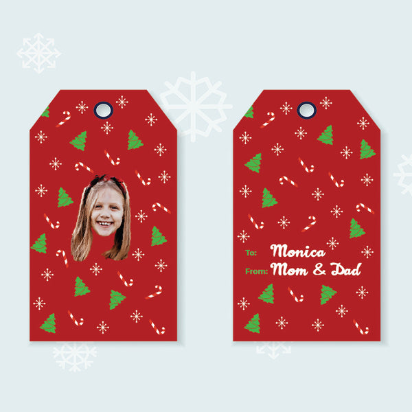 candy cane christmas gift tags