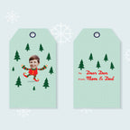 Red Elfie Selfie Gift Tags