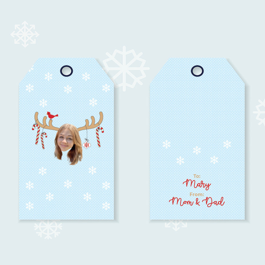 Reindeer Antlers Gift Tags