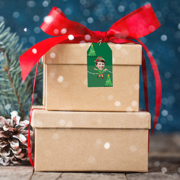 christmas tree elf gift tags