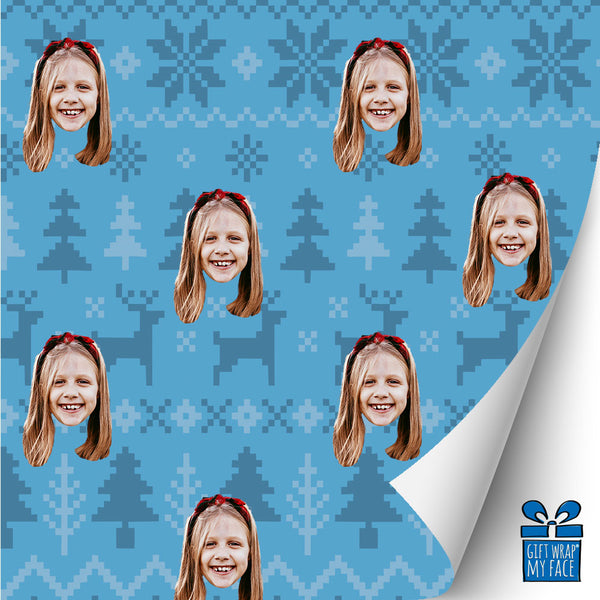 pixelated christmas gift wrap